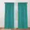 Cortinas Visillo Polyjac + Velo Kit4 140 X 220 Cms, Hojitas Turquesa.