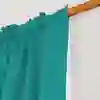 Cortinas Visillo Polyjac + Velo Kit4 140 X 220 Cms, Hojitas Turquesa.