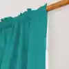 Cortinas Visillo Polyjac + Velo Kit4 140 X 220 Cms, Hojitas Turquesa.