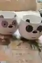 Mug En Ceramica De Oso Importada Con Suculenta