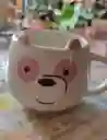 Mug En Ceramica De Oso Importada Con Suculenta