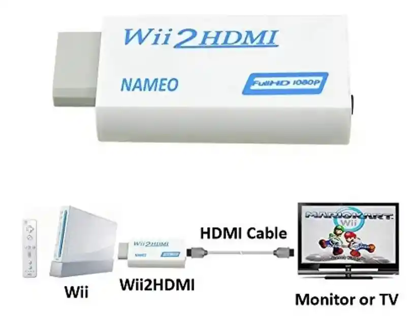 Convertidor Adaptador Para Wii A Hdmi Audio 3.5 Y Video