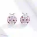 Aretes Topos Escarabajo Mariquita Para Mujer En Plata 925