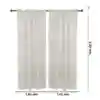 Cortinas Visillo Polyjac Lurex Kit2 140 X 220 Cms, Flechas2 Ivory.