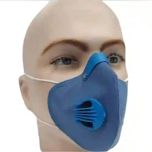 Máscara Careta Antipolucion Tapabocas Filtro Carbon Activo - Azul