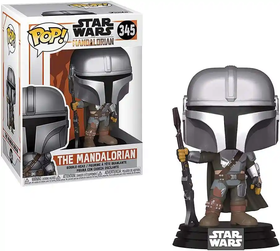 Funko Pop Star Wars Mandalorian Casco Cromado Original (345)