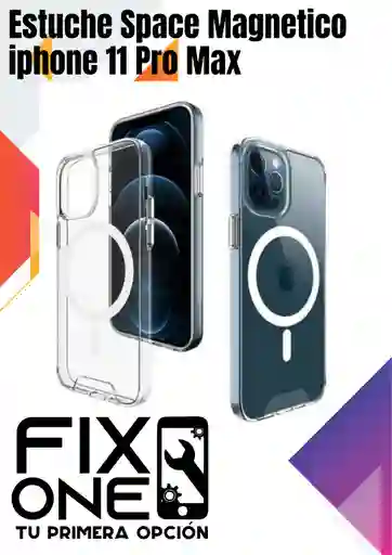 Estuche De Iphone 11 Pro Max Magnetico Transparente Magsafe