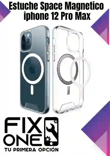 Estuche Magnetico De Iphone 12 Pro Max Transparente Magsafe