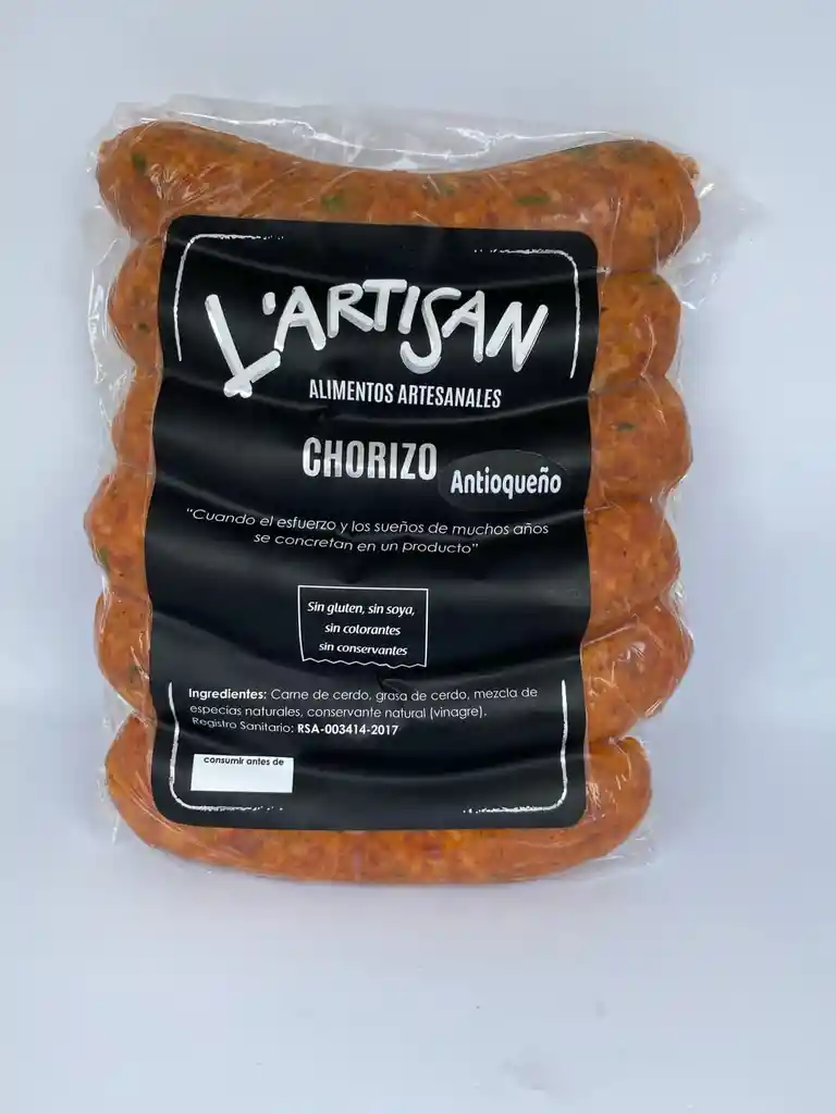 Chorizo Antioqueño 500gr 4 Pzas