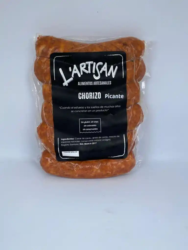 Chorizo Picante 500gr 4 Pzas