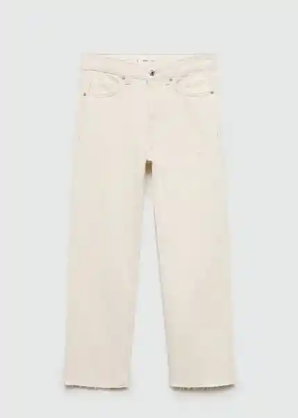 Jean Blanca Crudo Talla 36 Mujer Mango