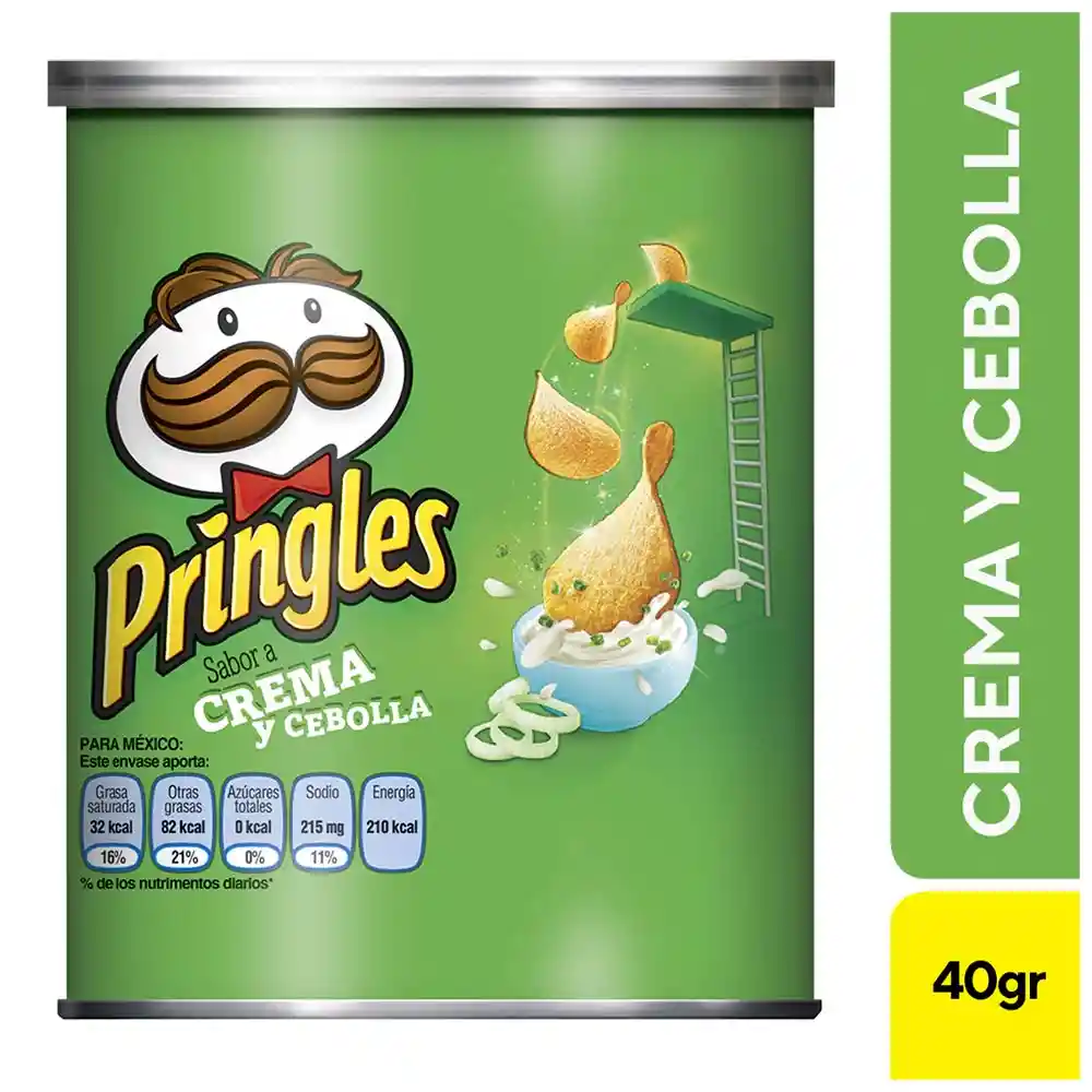 Pringles Papas Fritas Sabor a Crema y Cebolla