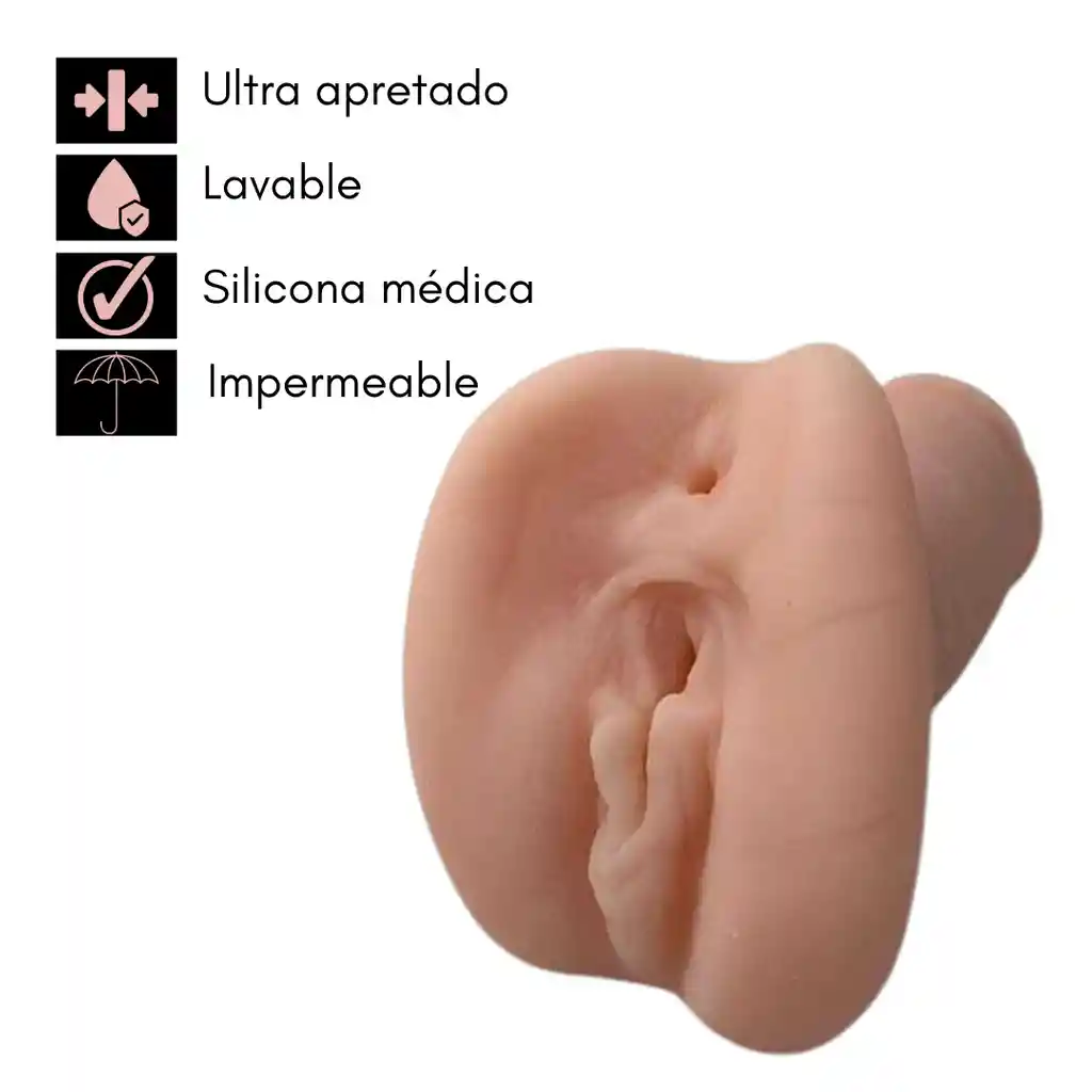 Vagina Y Ano Realista 16cm