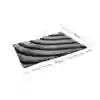 Tapete Alfombra Relieve 3d Ondas 80 X 150 Cms, Negro.