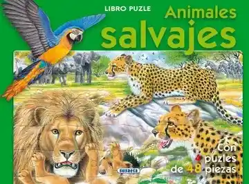 Libro Rompecabezas Animales Salvajes 48 Pzs- 4 Rompecabezas