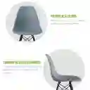 Silla Eames Gris Patas Negro