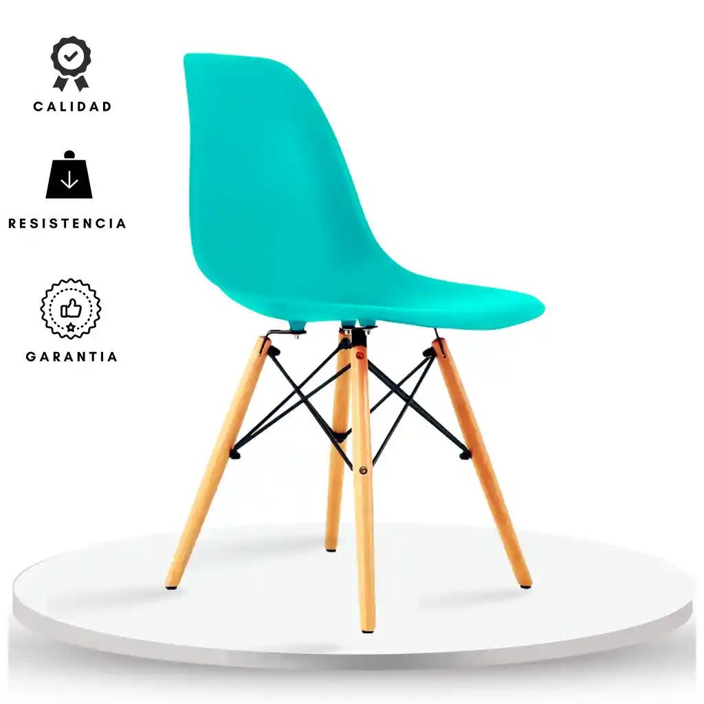 Silla Eames Azul Aguamarina