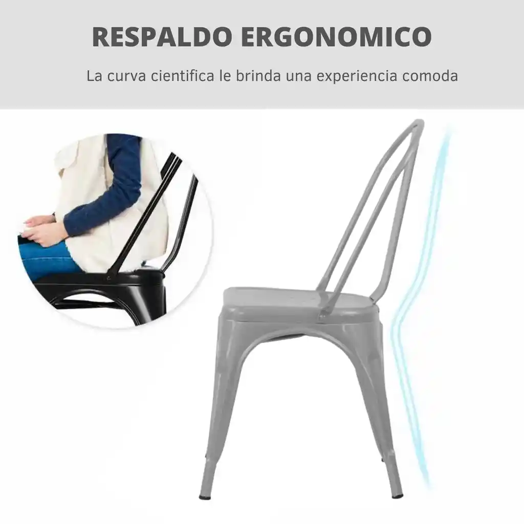 Silla Turca Gris Plata