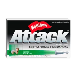 Attack Antipulgas Para Perro Hasta 5 Kg