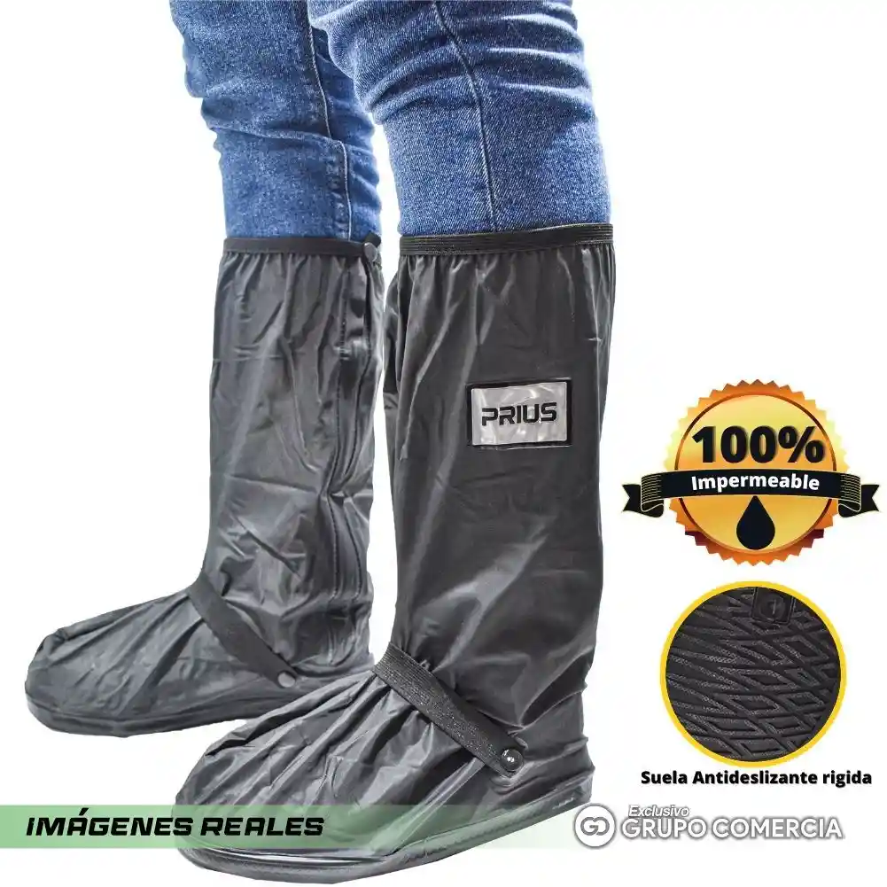 Zapaton Cubre Zapato Para Motociclista Impermeable Ajustable