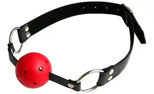 Bola Mordaza Sadomasoquismo Ball Gag Sumision Rojo