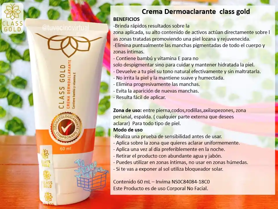 Crema Dermoaclarante Class Gold