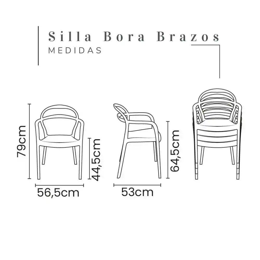 Silla Bora Brazos Amarillo