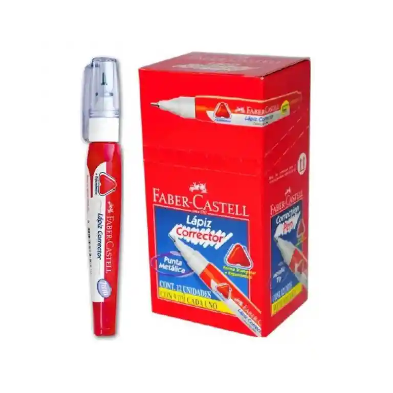 Caja Corrector Faber Castell En Lapiz X12 Unidades