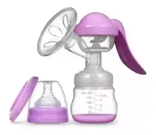 Extractor Manual Leche Materna Bebés Sacaleches Rosado