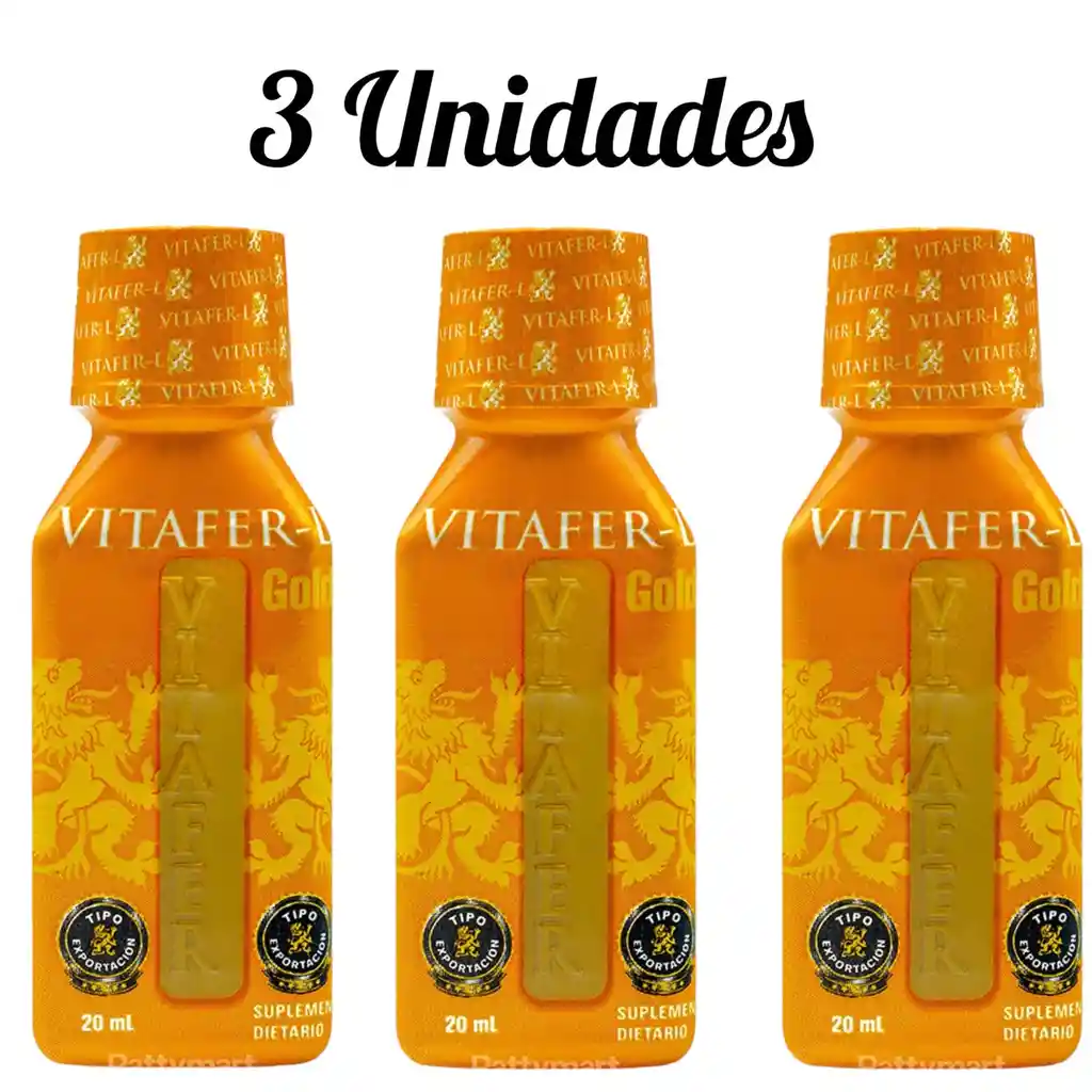 *3 Potenciador Y Estimulante Sexual Vitafer-l *20 Ml