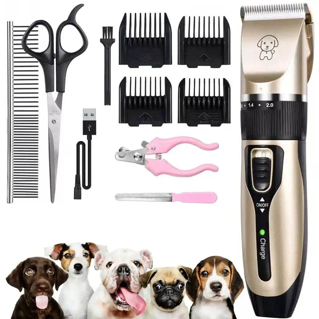 Kit Máquina Peluquería Para Mascotas Profesional Inalámbrica Cortapelo