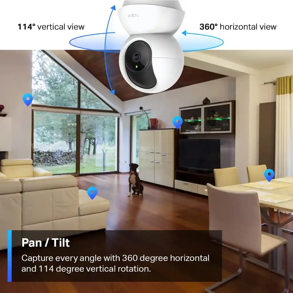  Camara De Seguridad Wifi Robotica 360 Tapo C210 Tp-Link 2K X2 Unidades 