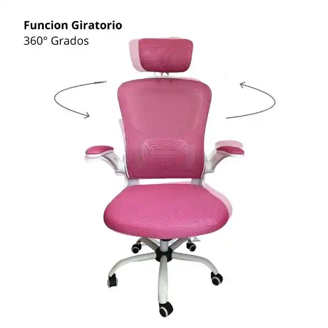 Silla De Oficina Maxi Presidente Rosado