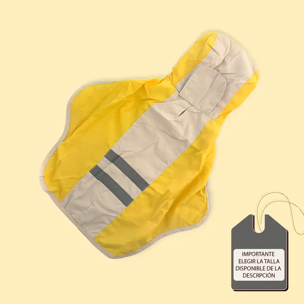 Impermeable Para Perro Capas Tiguer Amarilla Con Reflectivo