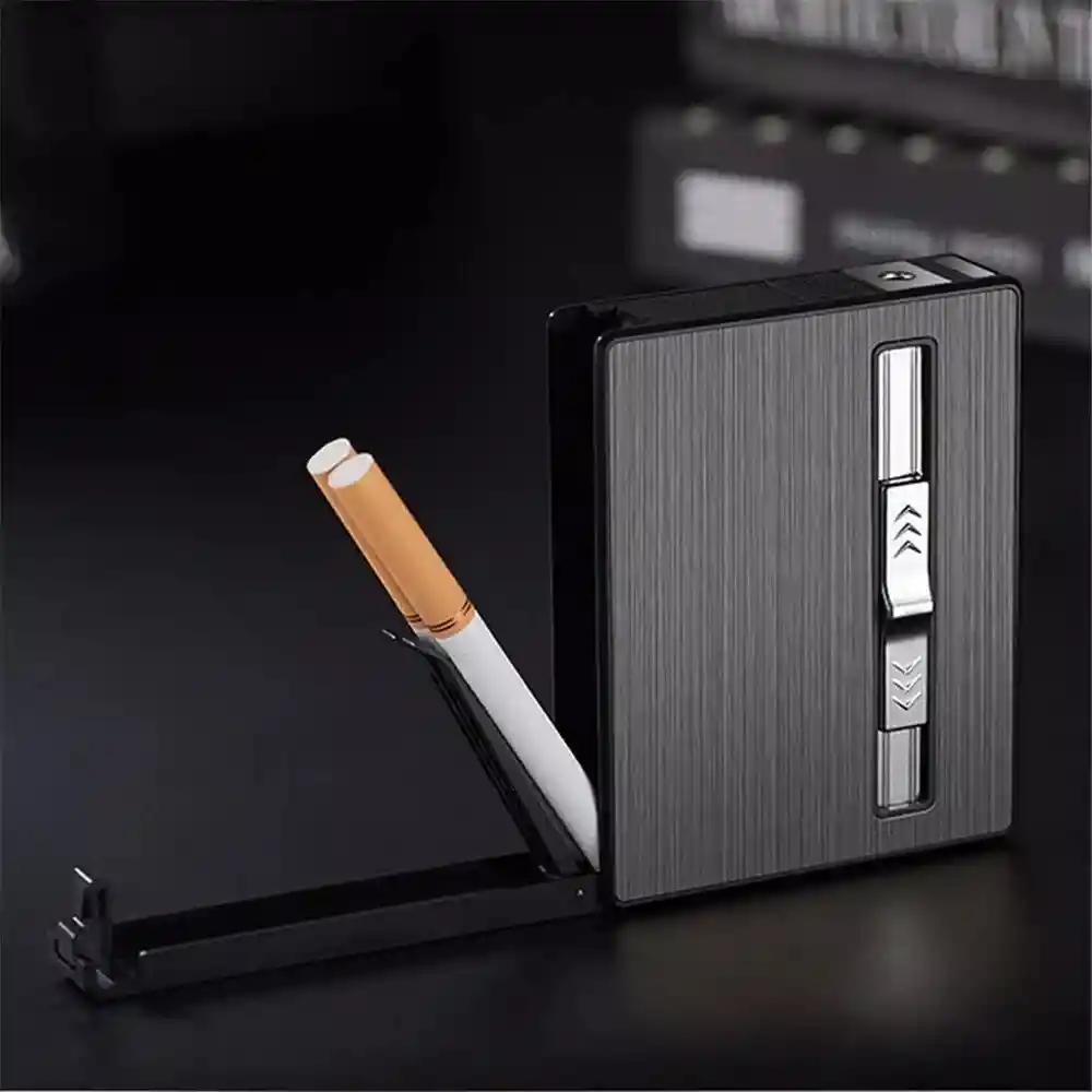 Estuche De Piel Para Cigarrillos, Portátil, De Viaje