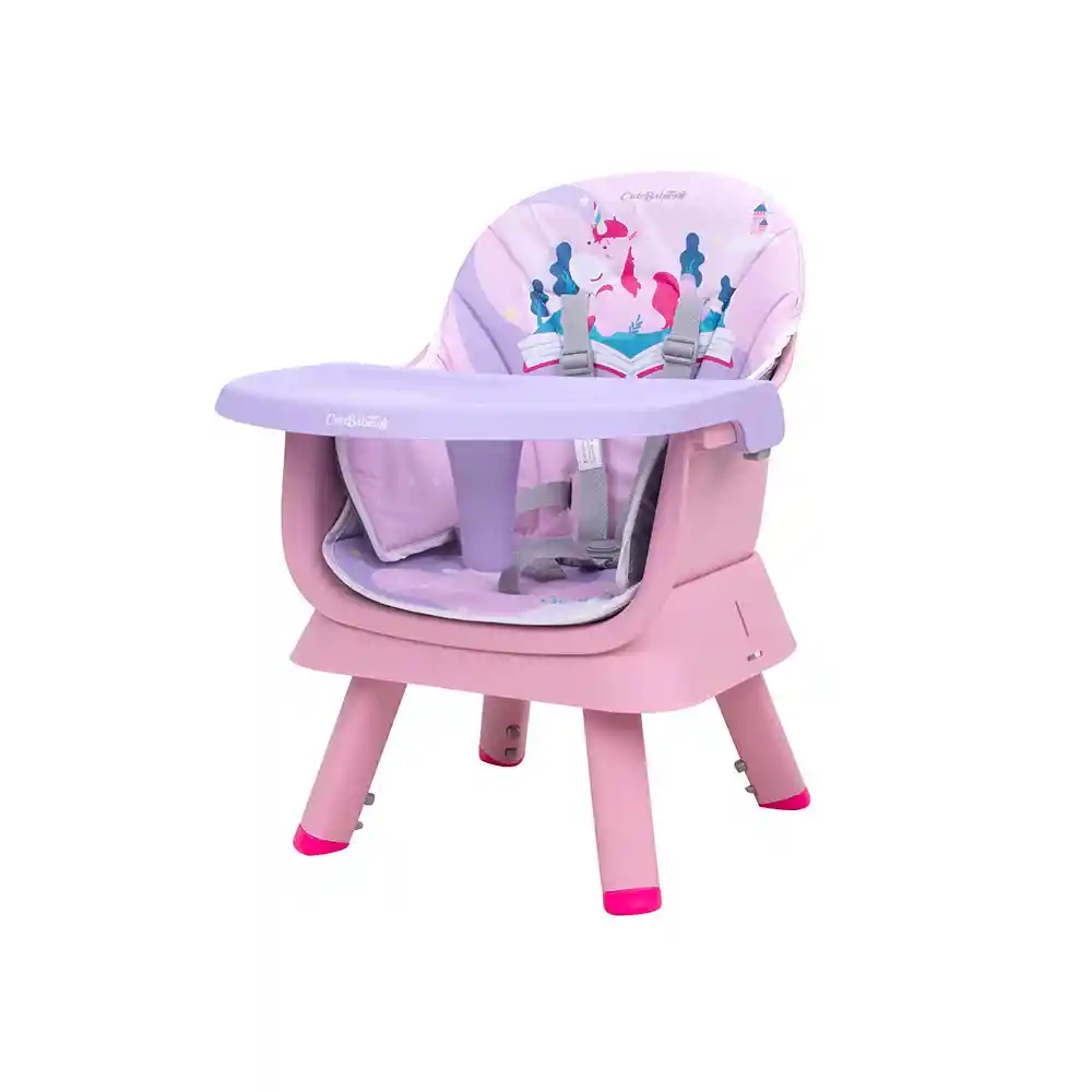 Silla Comedor Escritorio Para Bebé Bite 5 En 1 Cutebabies Rosado