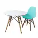 Ekonomodo Mesa Eames Infantil Con Silla Azul Kids