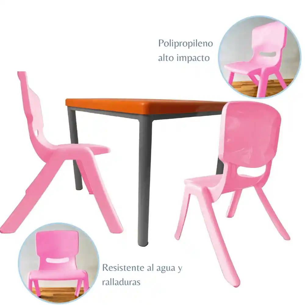 Silla Andy Infantil Rosada