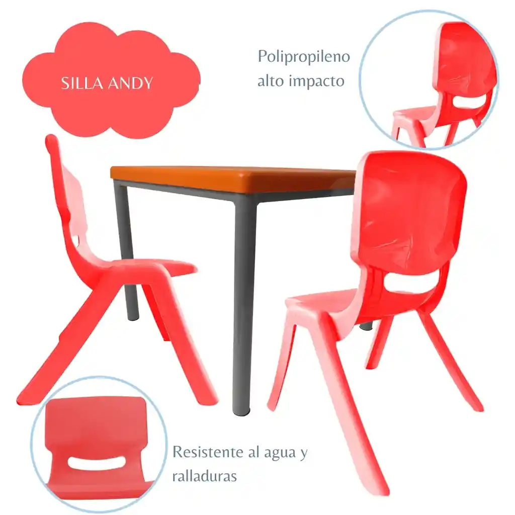 Ekonomodo Silla Infantil Andy Rojo