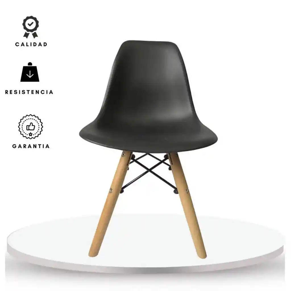 Silla Infantil Eames Negro