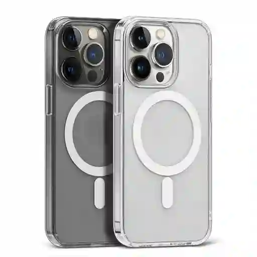 Estuche Para Iphone 12 Pro Max Con Proteccion Camara Transparente Magsafe
