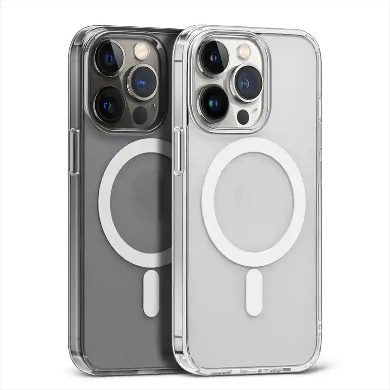 Estuche Para Iphone 12 Pro Max Con Proteccion Camara Transparente Magsafe