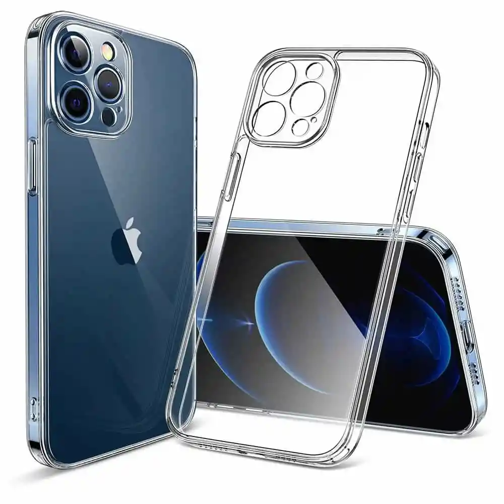  Estuche Para  iPhone  12 Pro Con Proteccion Camara Transparente 