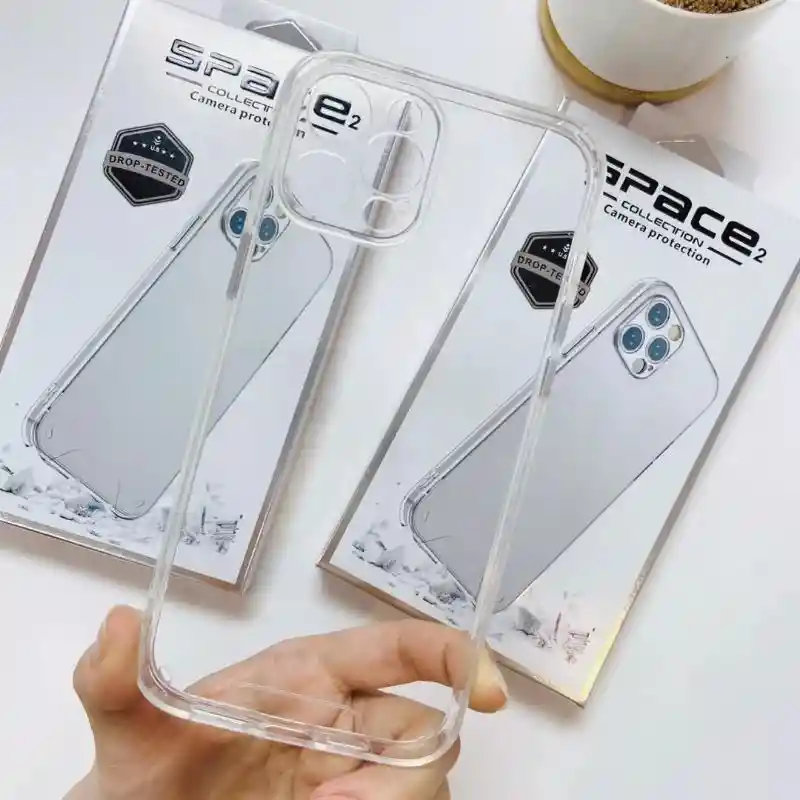 Estuche Para Iphone 14 Pro Con Proteccion Camara Transparente