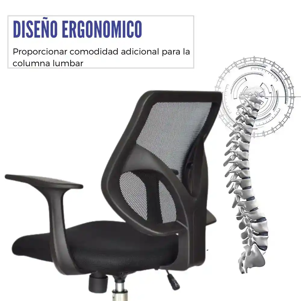 Silla De Oficina Gerente Acura Negra