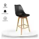 Silla Barra Milano Tapizada Negro