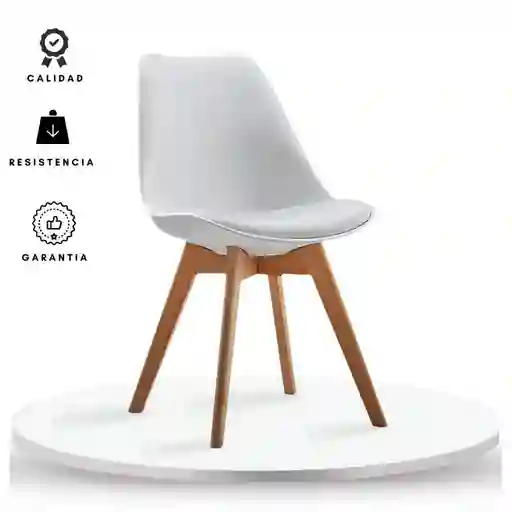 Ekonomodo Silla Tapizada Milano 54x49x83 Blanco