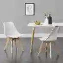 Ekonomodo Silla Tapizada Milano 54x49x83 Blanco
