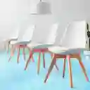 Ekonomodo Silla Tapizada Milano 54x49x83 Blanco