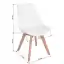Ekonomodo Silla Tapizada Milano 54x49x83 Blanco